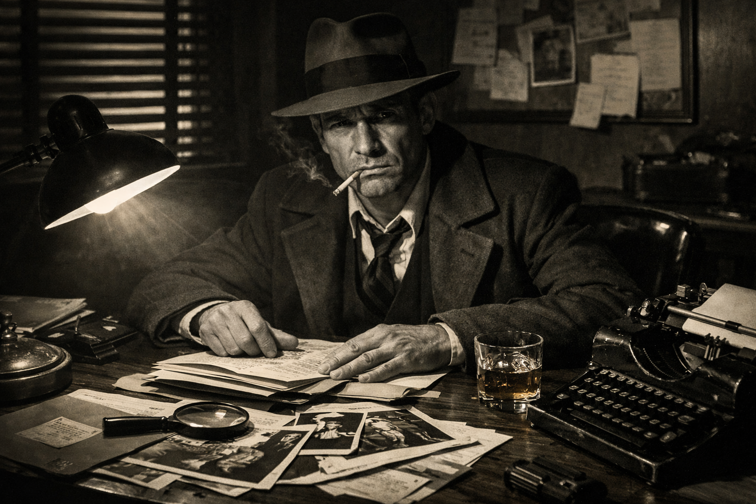Detektyw przy biurku — archetyp postaci kryminału