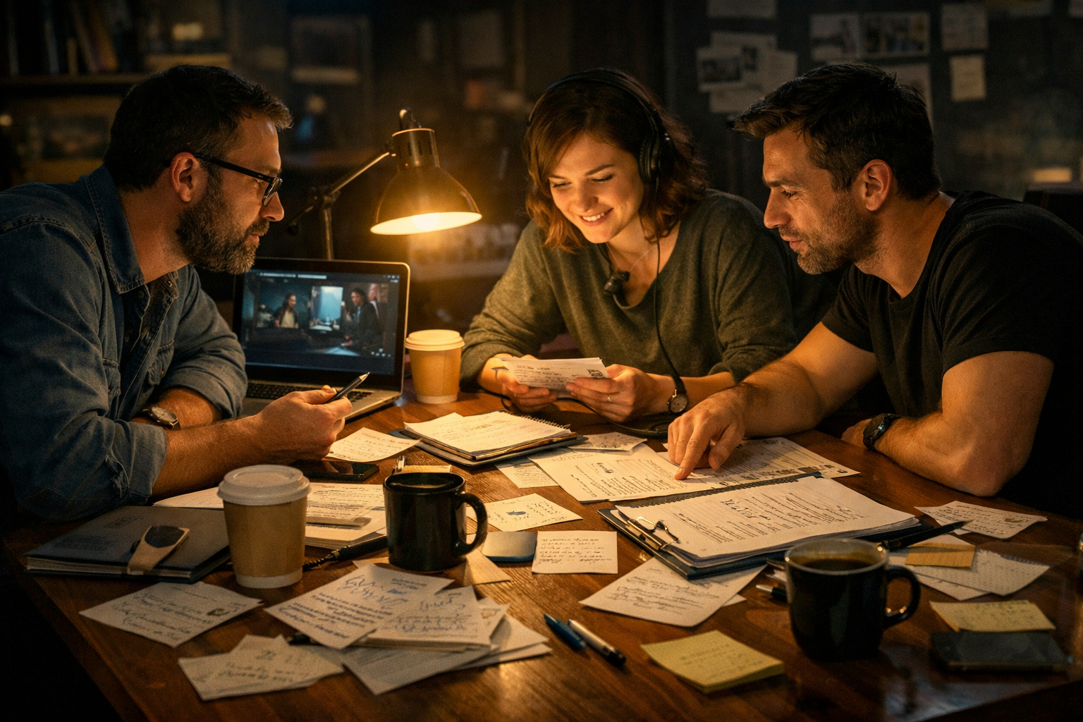 Zespół redakcyjny przy pracy — analiza filmów